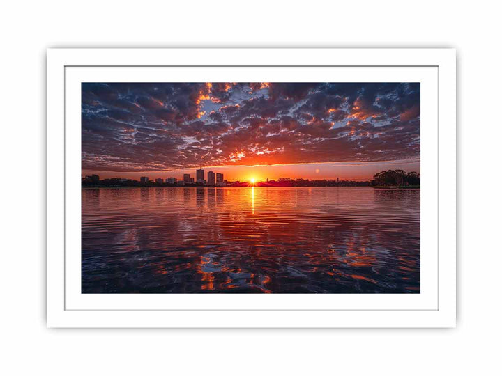 Swan River Sunrise Streched canvas