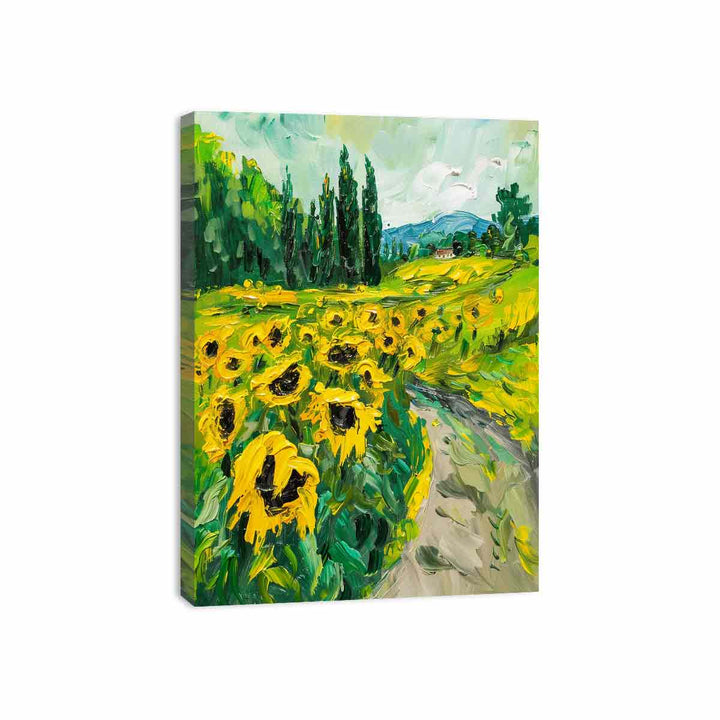 Sunflower Path Canvas Print