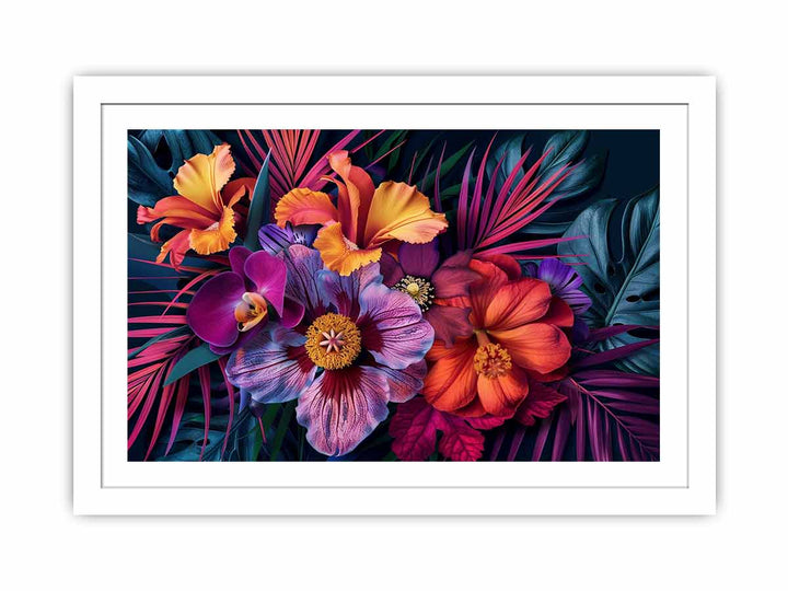 Vibrant Flowers Streched canvas