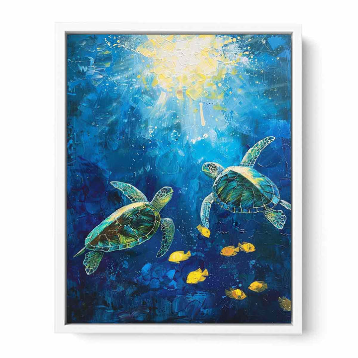 Underwater Turtle  Framed Print