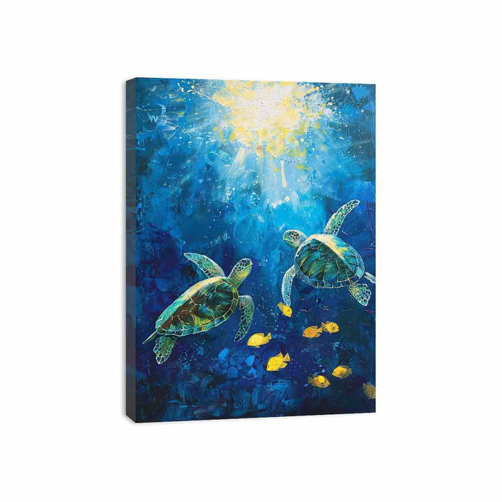 Underwater Turtle  Canvas Print