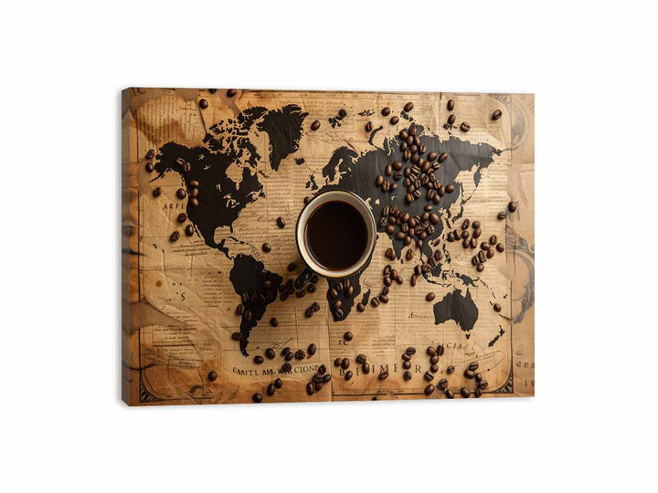 Coffee World Canvas Print