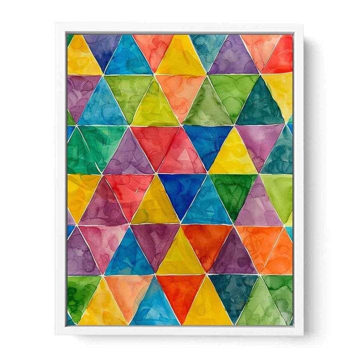 Colorful Trianagles Framed Print