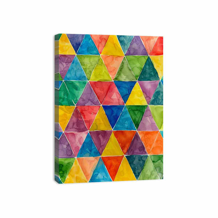 Colorful Trianagles Canvas Print