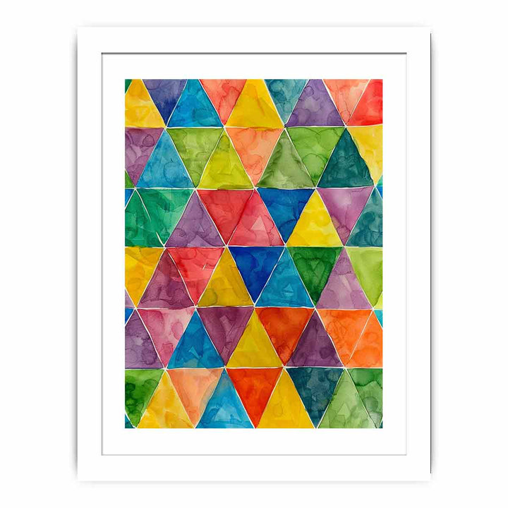 Colorful Trianagles Streched canvas