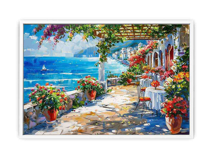 Mediterranean View Framed Print