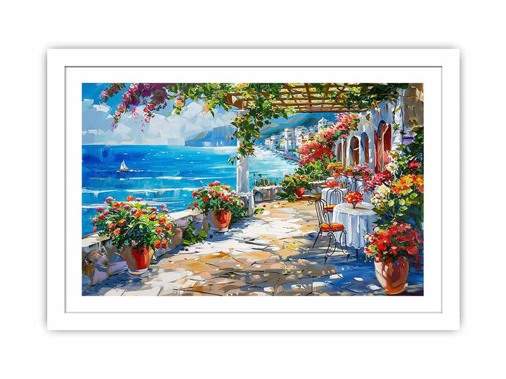 Mediterranean View Streched canvas