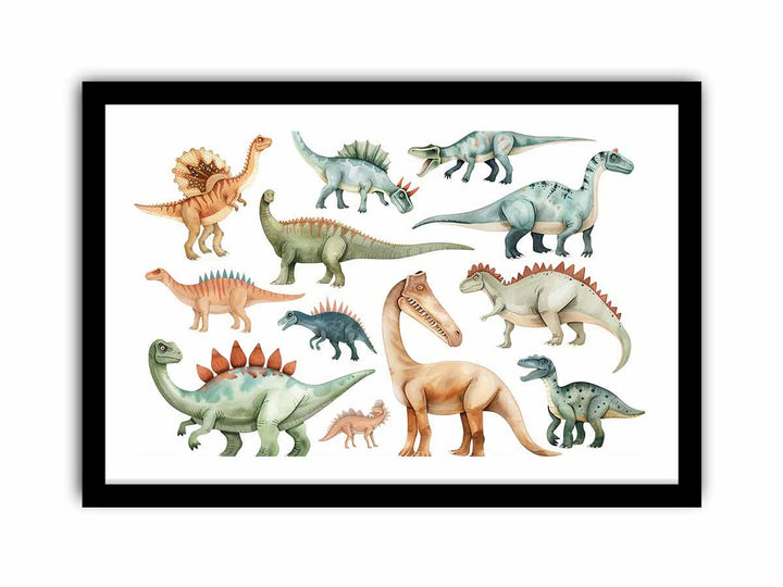 Dinosaur  Family  Art Print