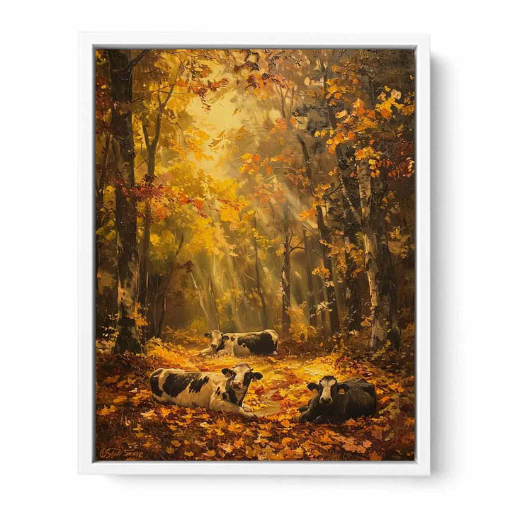 Gracefull Cows Framed Print