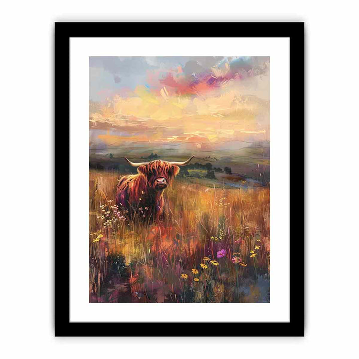 Milkmaid Highland  Art Print