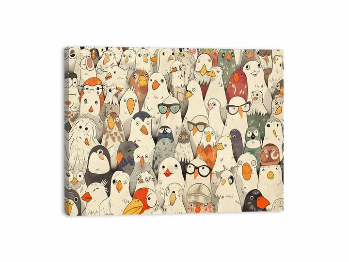 Sketch Birds Canvas Print