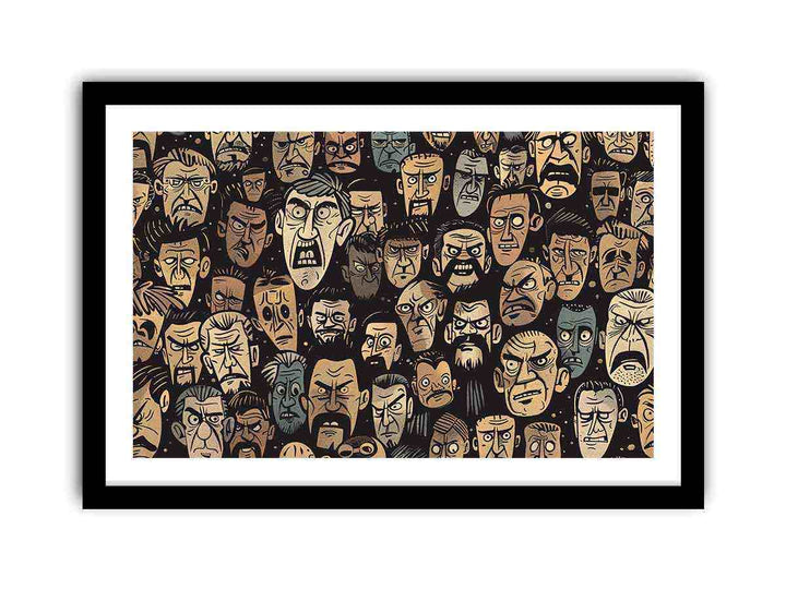 Crowd Sketch  Art Print