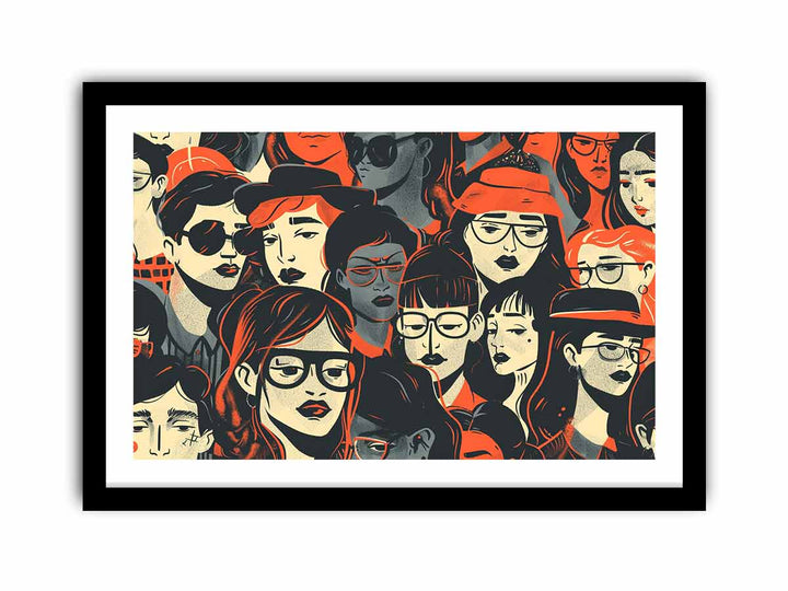 Crowd Gorup   Art Print