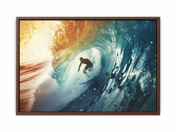 Surf Under Wave  Poster