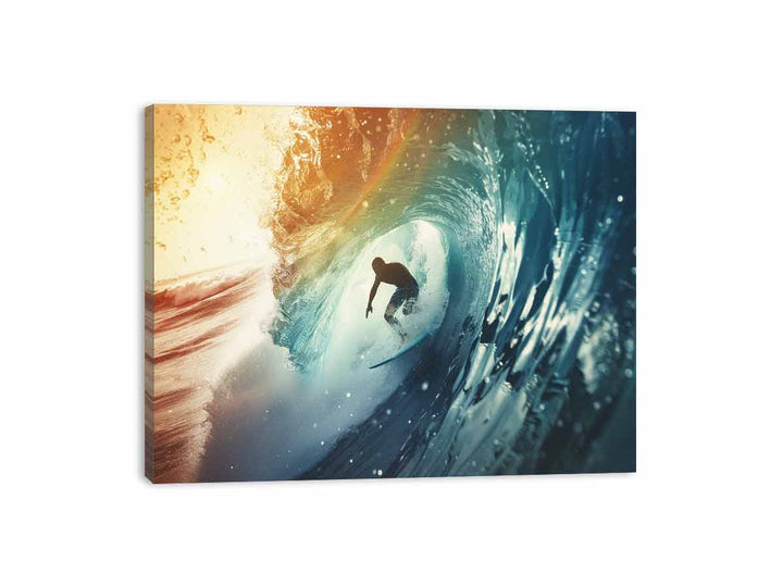 Surf Under Wave Canvas Print