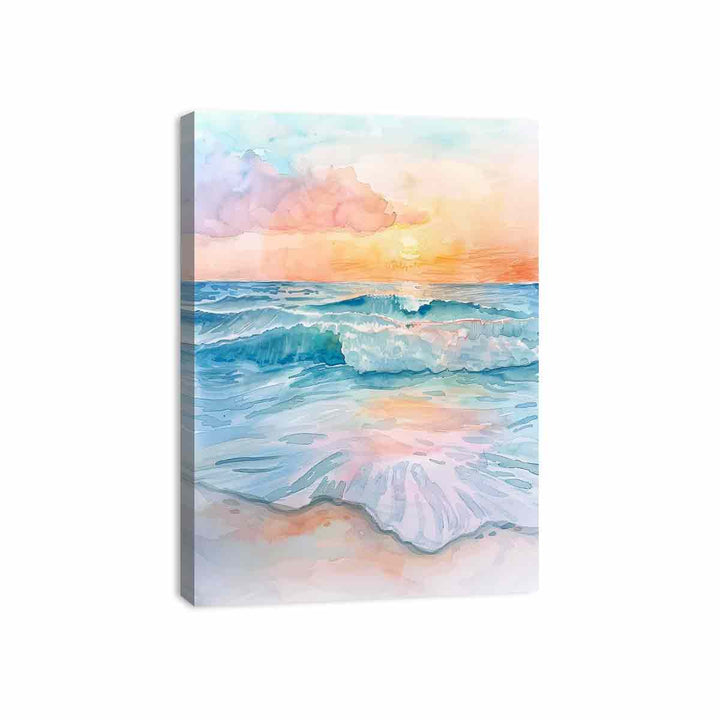 Watercolor Beach  Canvas Print