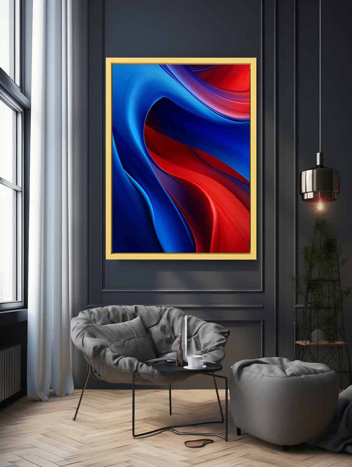 Blue And Red Art Print