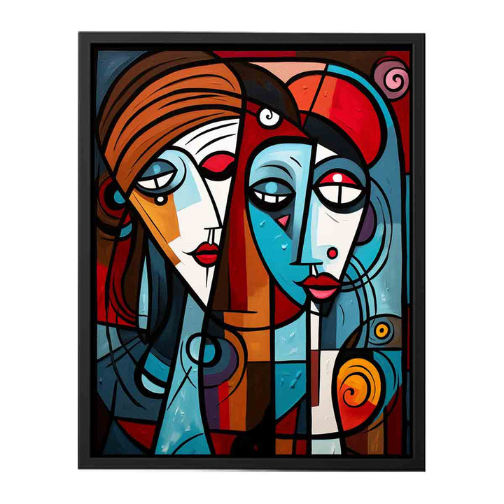 Abstract Lovers Art  canvas Print