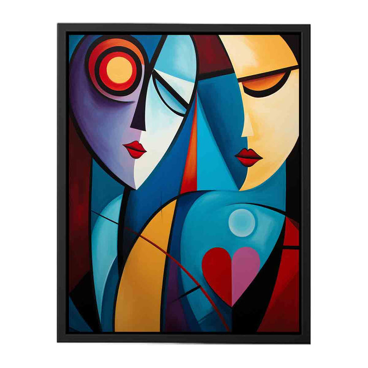 Abstract Lovers Art Print  canvas Print