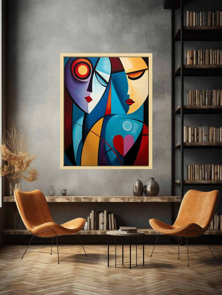 Abstract Lovers Art Print