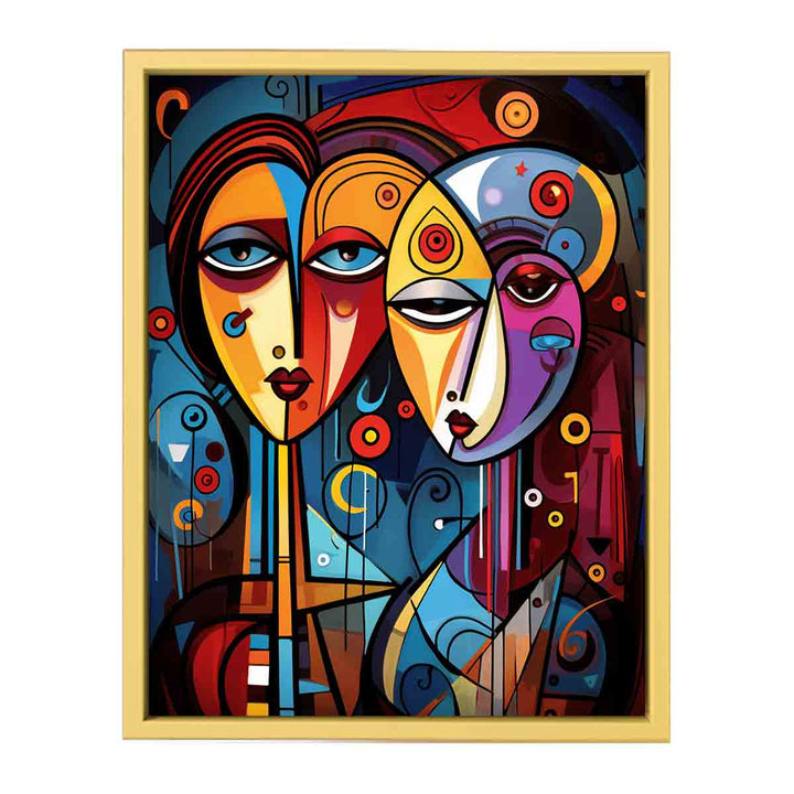 Abstract Lovers Framed Art framed Print