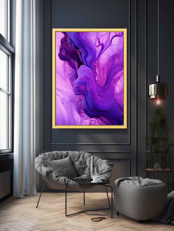 Purple Abstract Artwork Art Print