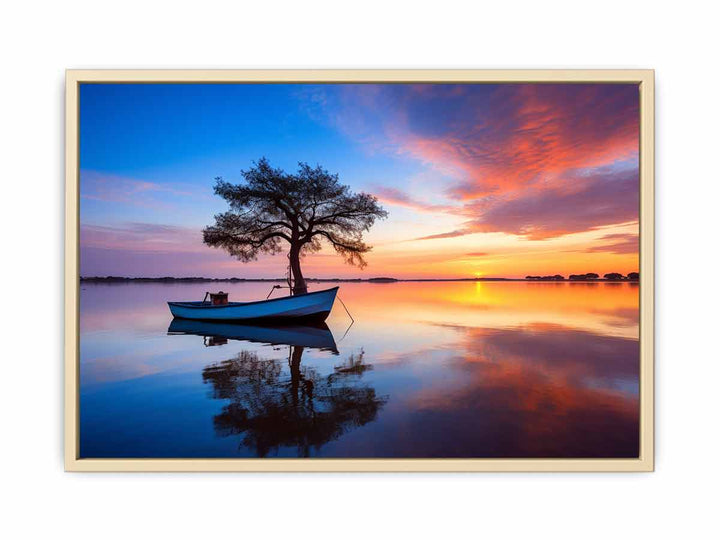 Calm  At Sunset Artwork framed Print