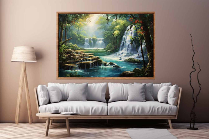 Luxury Waterfall Artwork Art Print