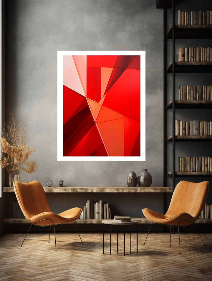 Red Modern Framed Art Print