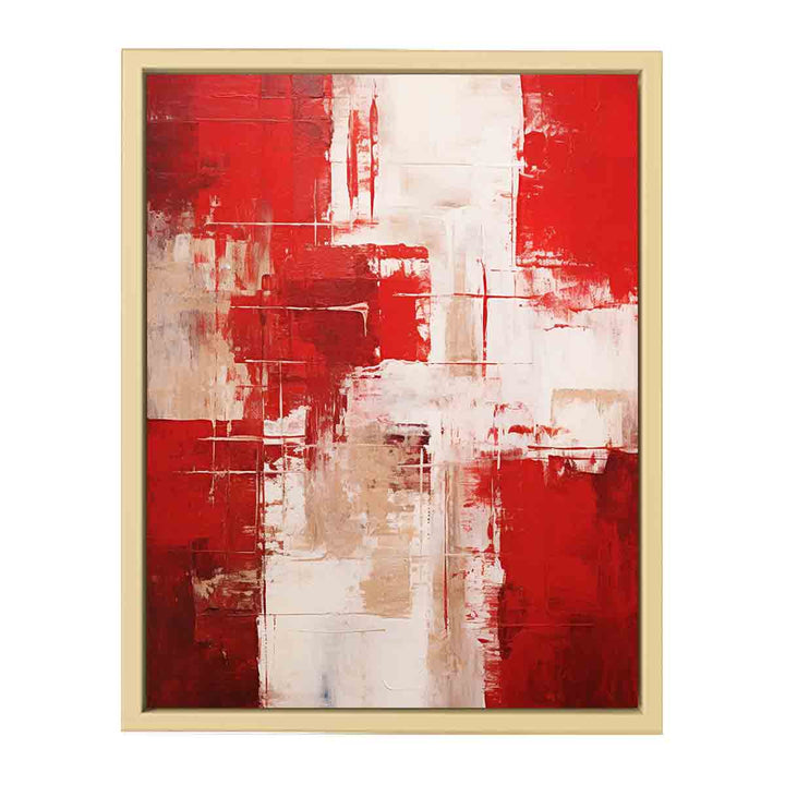 Red Modern Art framed Print