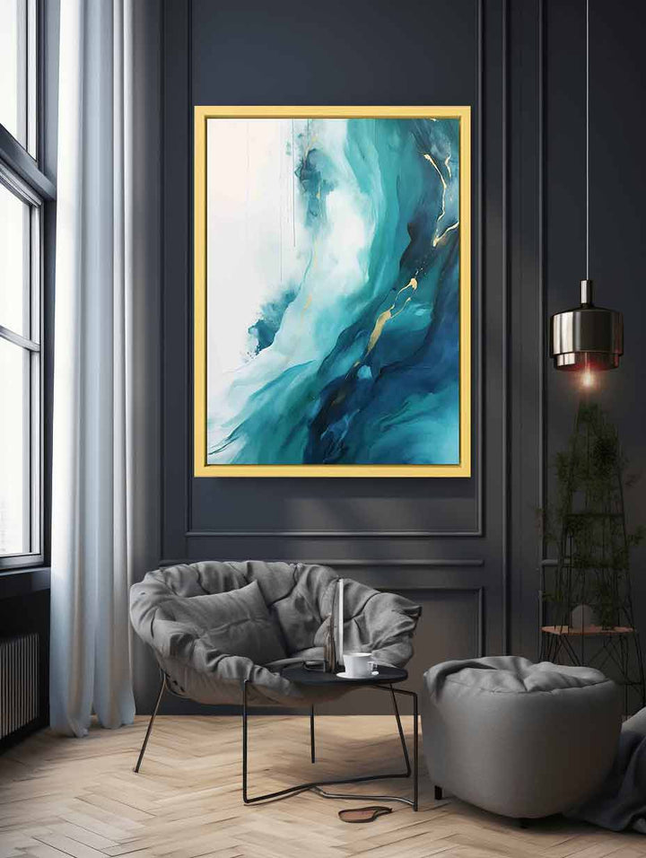 Teal Abstract Art Print