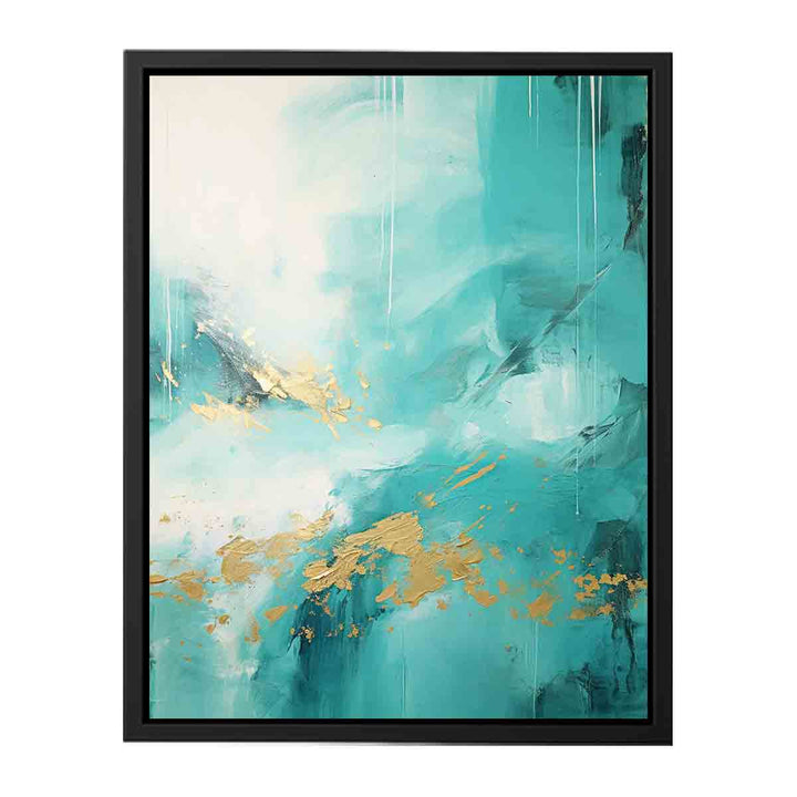 Teal High End Painting  canvas Print