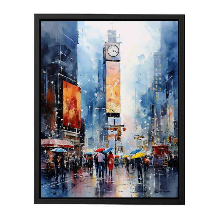 Times Square Painting  canvas Print