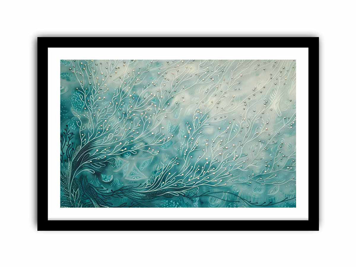 Teal Branches   Art Print