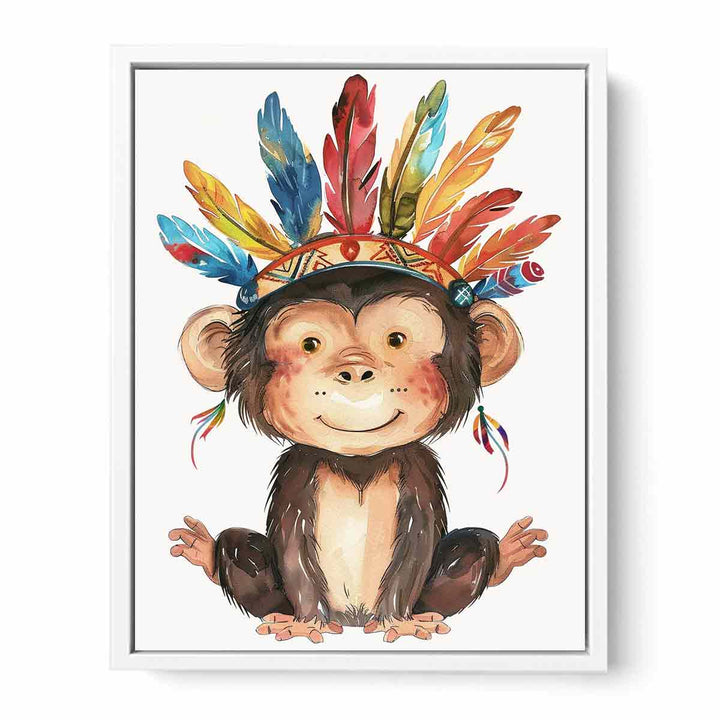 Monkey Face Framed Print