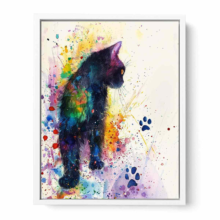 Cat Paw Prints Framed Print