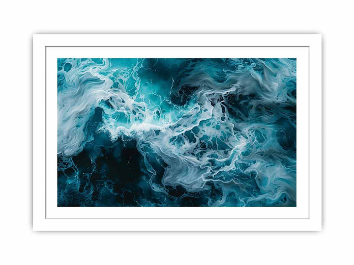 Teal Waves Streched canvas