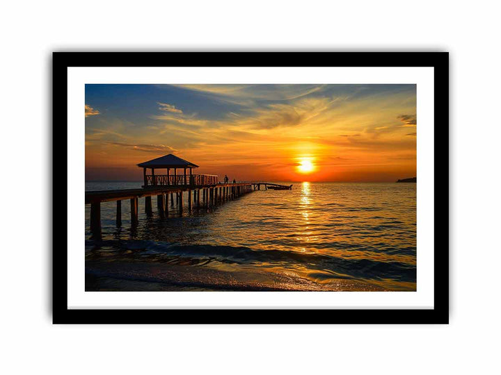 Sunset Pier  Art Print