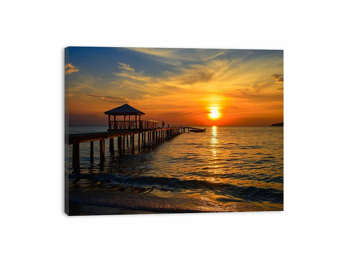 Sunset Pier Canvas Print