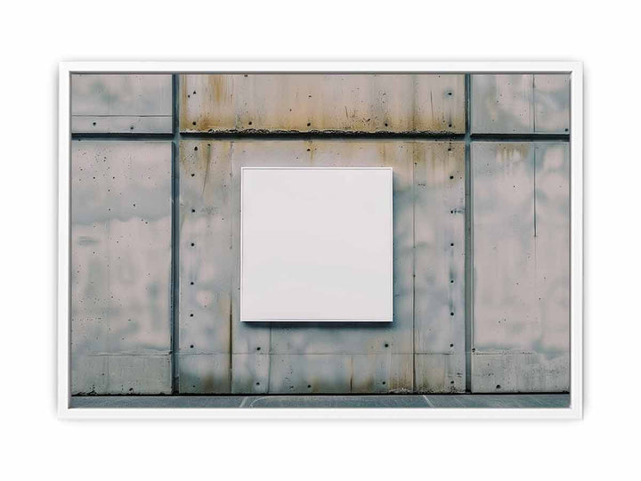 White Rectangle Framed Print