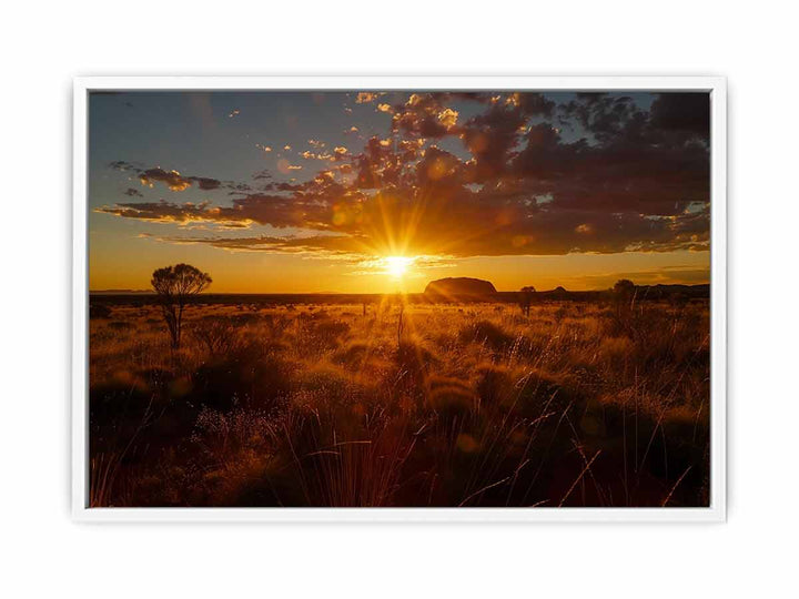 Sunset Uluru Framed Print