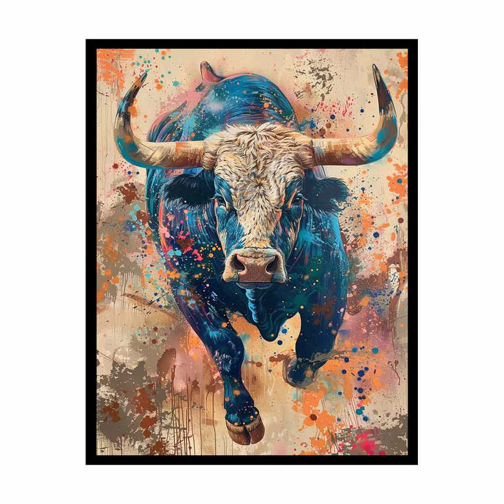 Bucking Bull  Painting