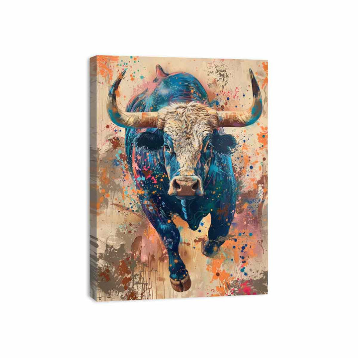 Bucking Bull Canvas Print