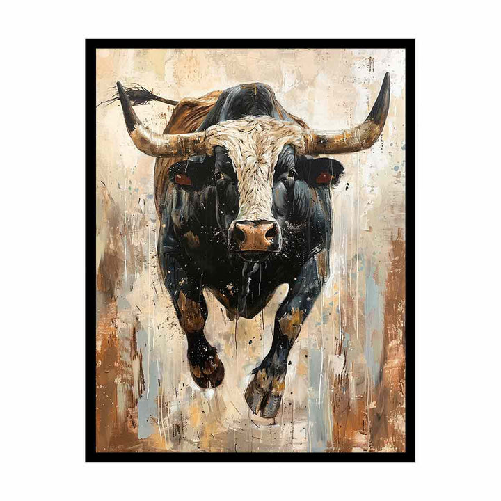 Running  Bull  Painting