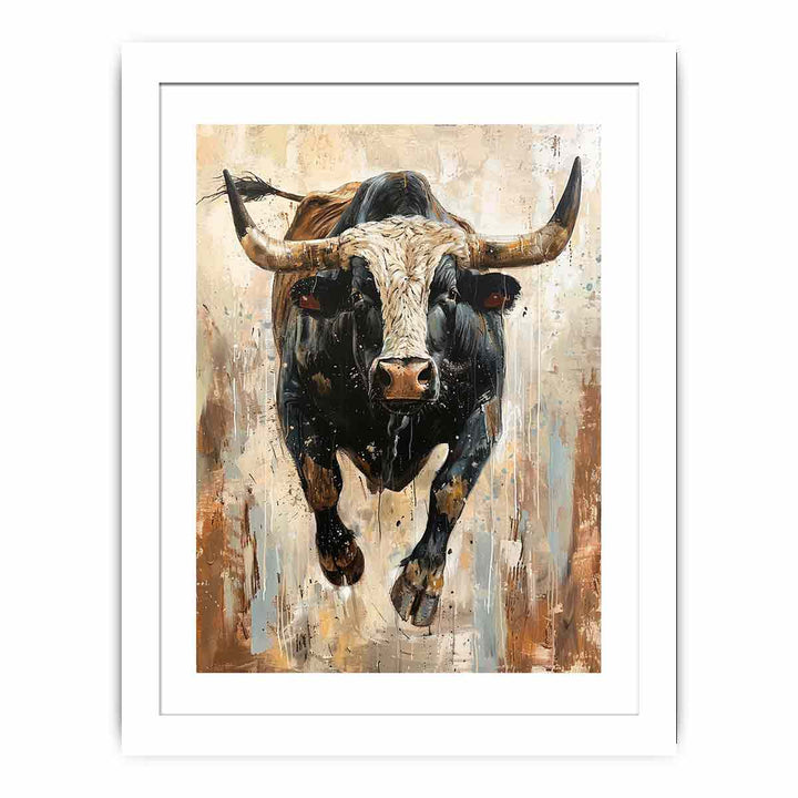 Running  Bull Streched canvas