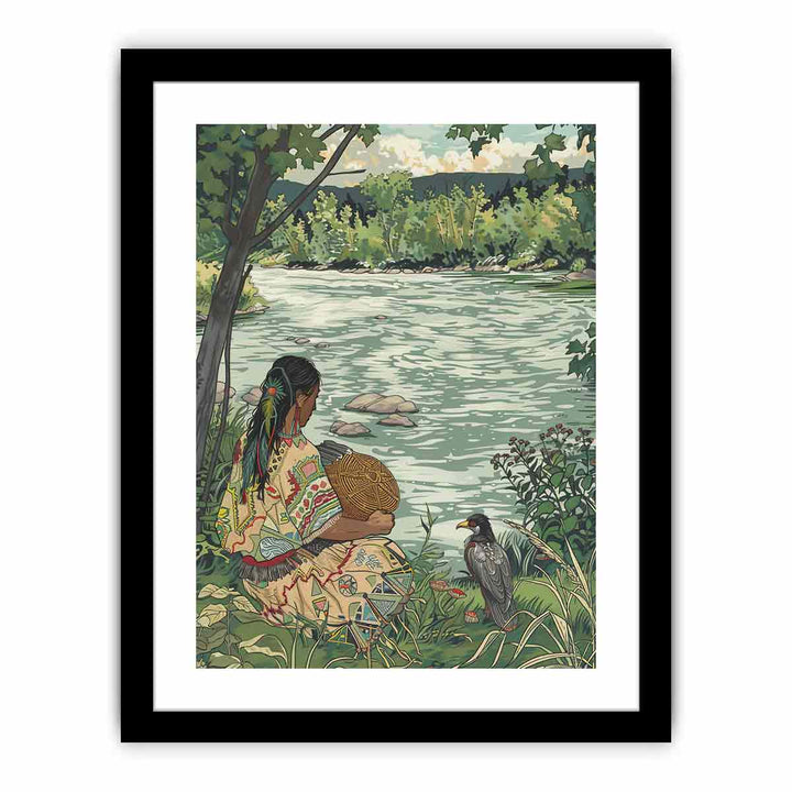 Beside River  Art Print