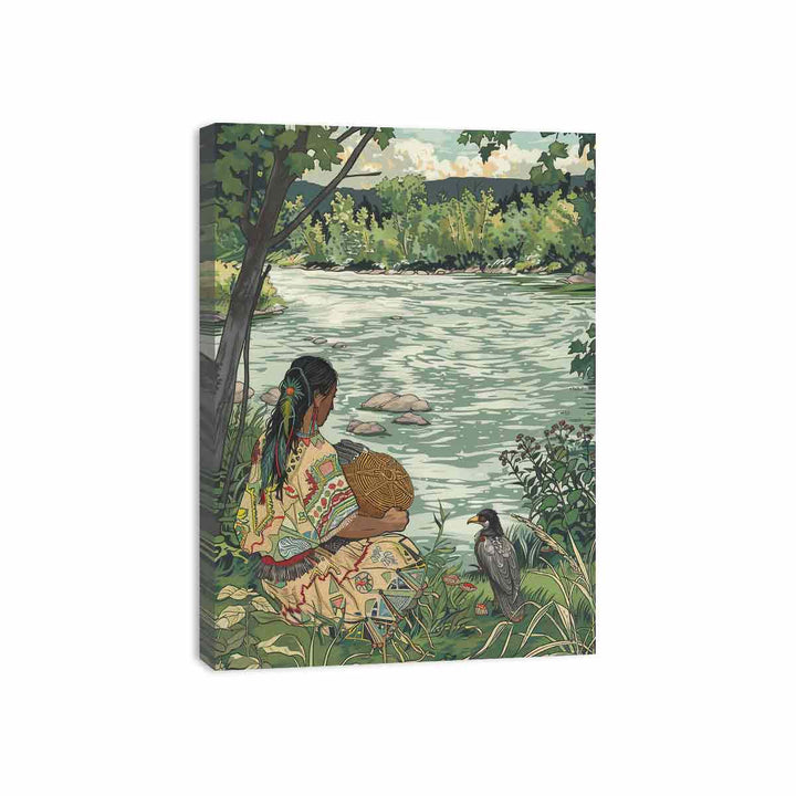 Beside River Canvas Print