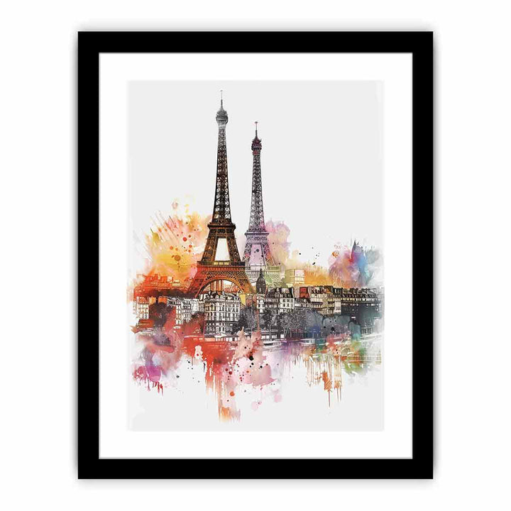 Paris Skyline  Art Print