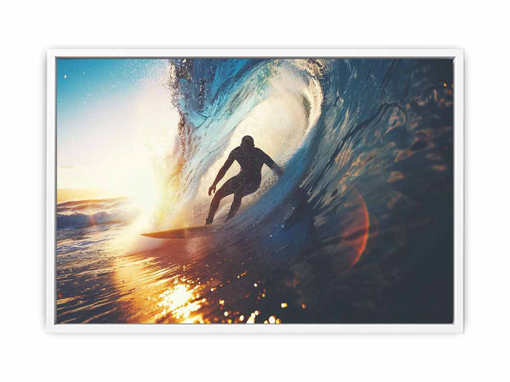 Rainbow Surf Framed Print