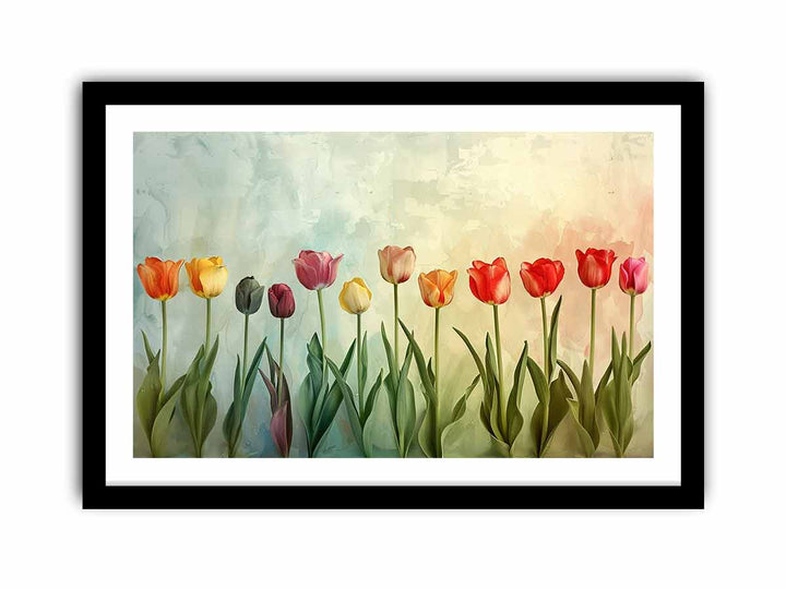 Colorful Tulips  Art Print